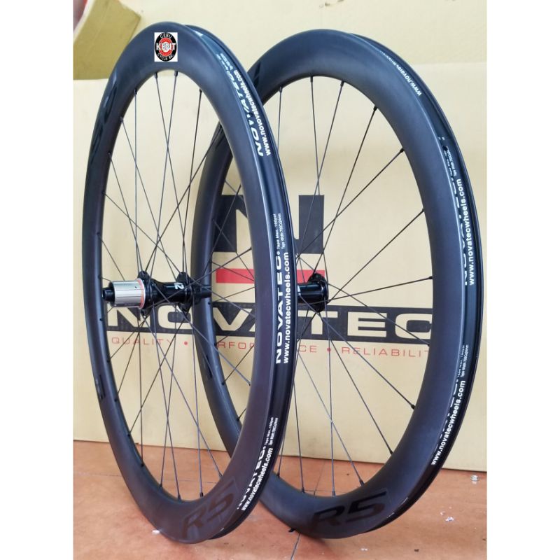 Novatec R5 Road Bike Carbon 700c Tubeless Ready Disc Brake Front Rear Wheel Set 700c 50mm wheelset