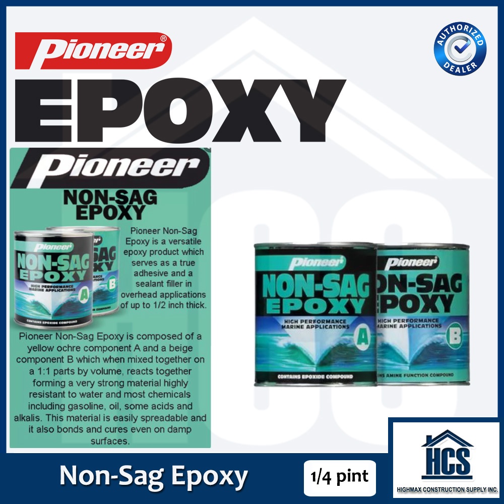 Pioneer Non Sag Epoxy Set 1/4 Pint (1/8 Liter Size) | Shopee Philippines