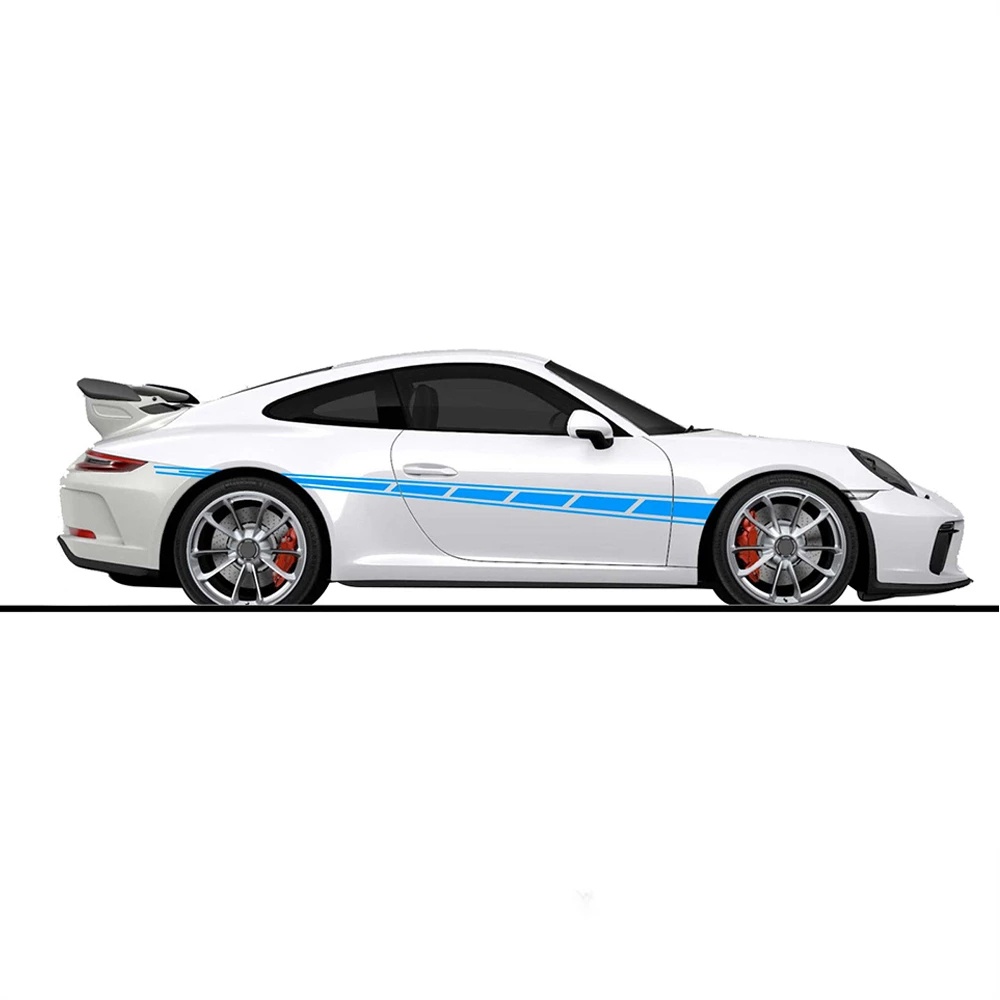 2pcs/lot 300x30cm Both Sides Stickers Tuning Style Side Strip Bumper ...