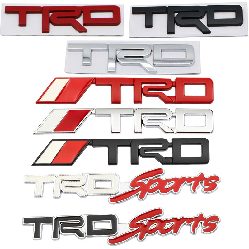 3d Metal Trd Sports Logo Car Stickers Decals Front Hood Grill Emblem For Toyota Trd Reiz Avensis 8375