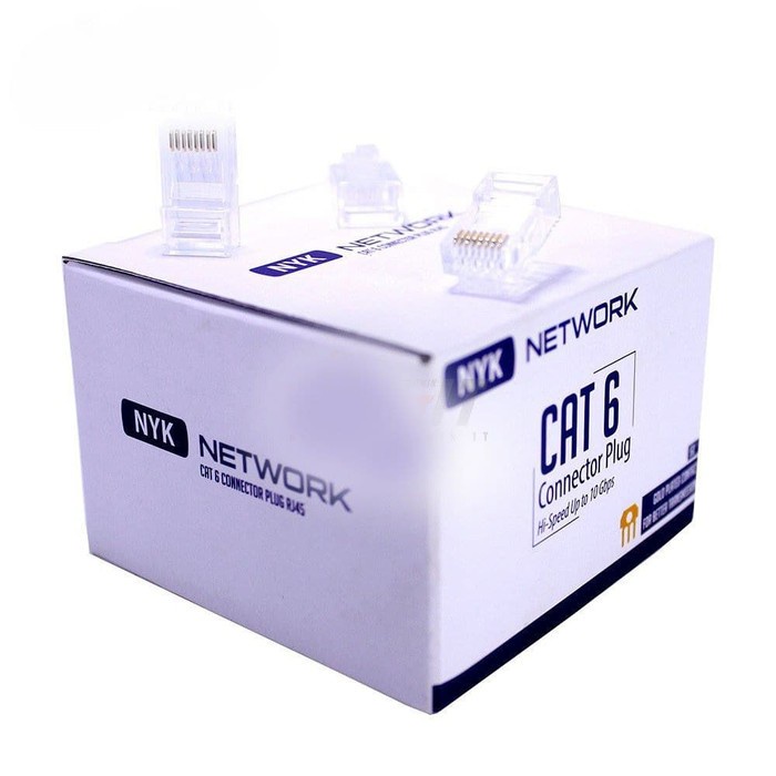 Rj45 NYK CAT 6 Connector - Rj-45 Cat6 High Speed Connector | Shopee ...