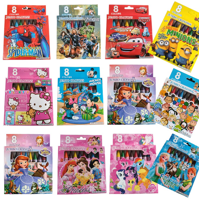 8color jumbo generic crayons art & crafts for kids schoolsupplies ...