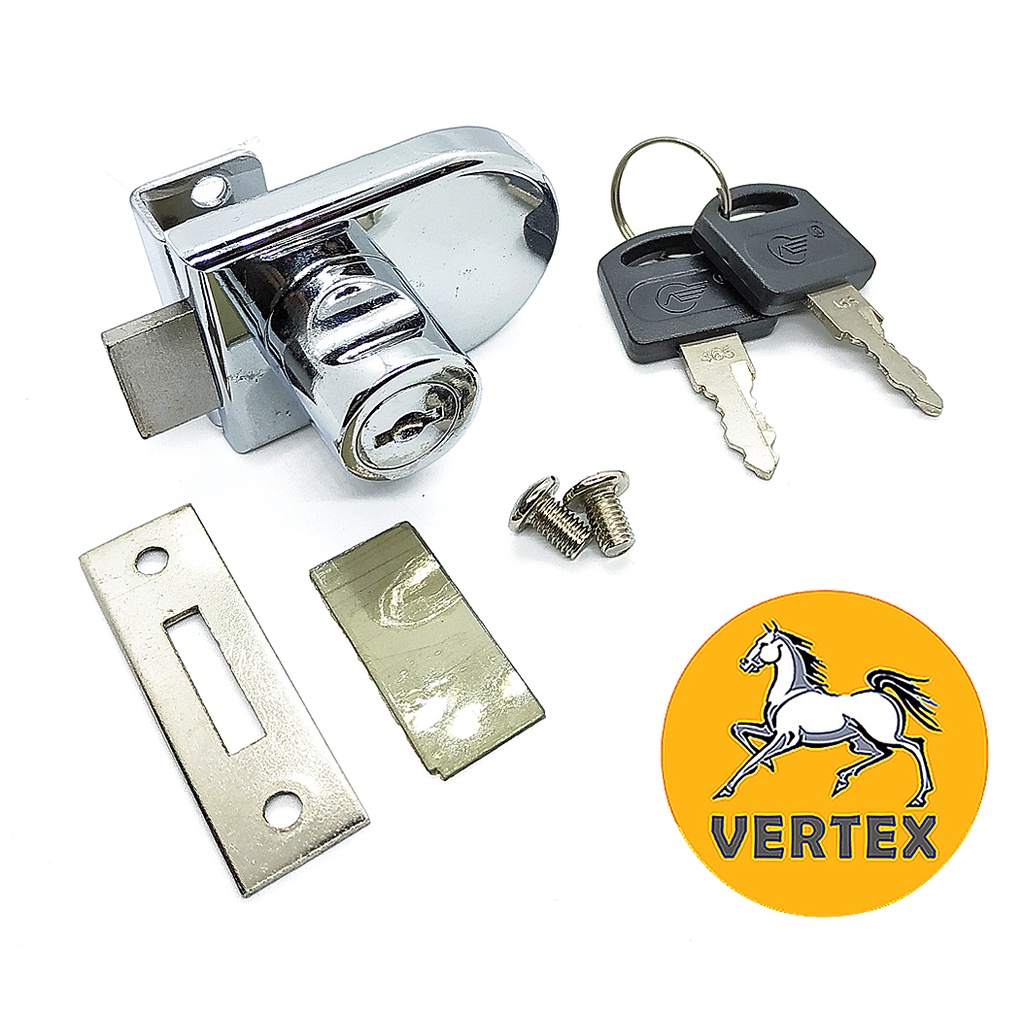 [CBIN006-2] Cam Lock Clip Type (Semi Round) SINGLE Cabinet Glass Door ...