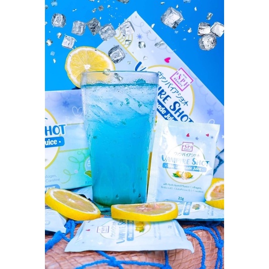 Vampire Shot Blue Lemonade Collagen, Glutathione & Slimming Juice by ...