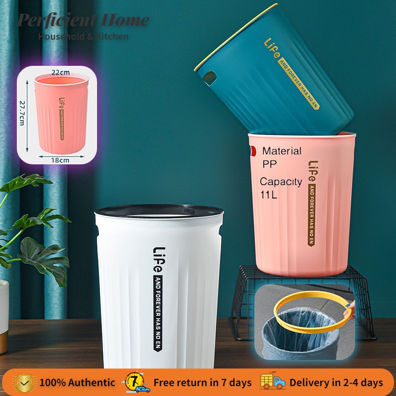 Spot Creative pressure ring trash can Large trash bin kitchen plastic home trash can Shopee