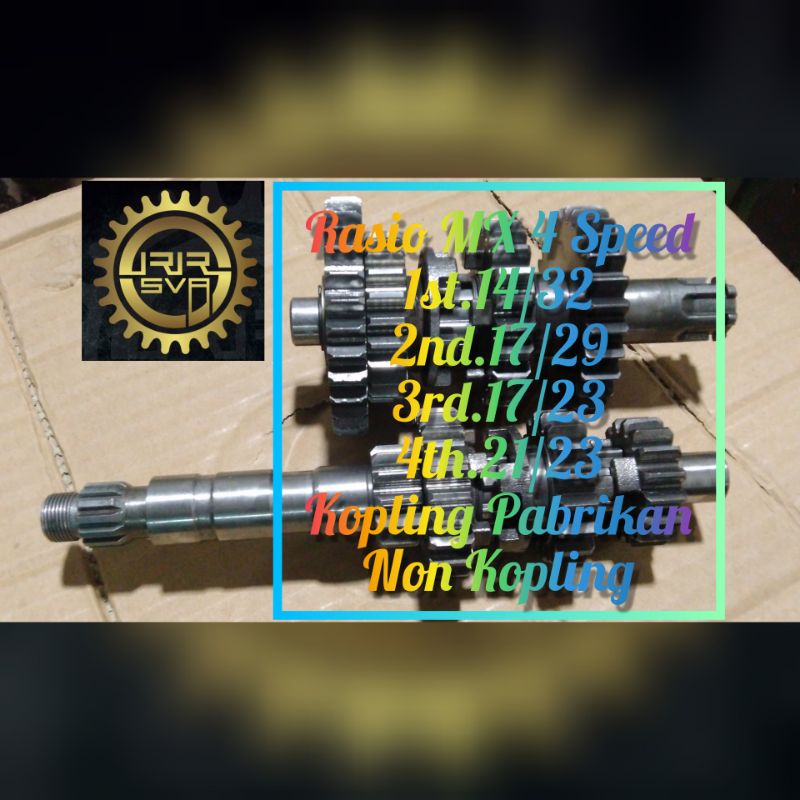Racing Gear Ratio Sniper 4 Speed Road Race Matic 201m 1st.14/32; 2nd.17 ...