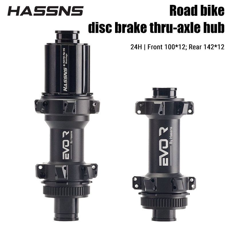 HASSNS Bicycle Hub Off-road Road Bike Hub Thru Axle Disc Brake Pawl Hub  7S/8S/9S/10S/11S Road Bike Thru-axle Hub Lock Disc Brake Straight Pull 24 