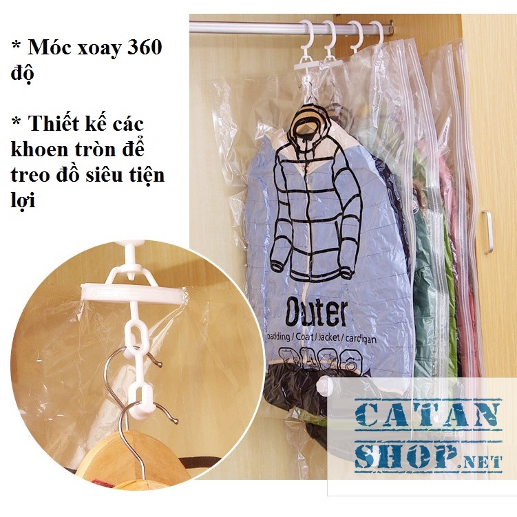 Vacuum Bag With Rotating Hook 360 Preserving Jackets, Life Jackets