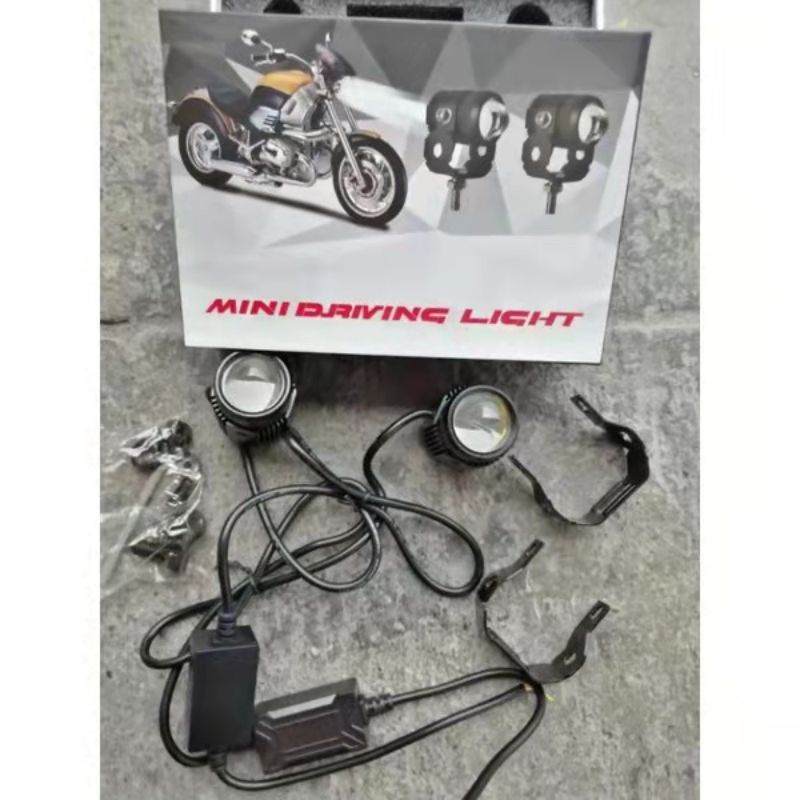 MINI DRIVING LIGHT LED (2wire)hi(white)low(yellow) | Shopee Philippines