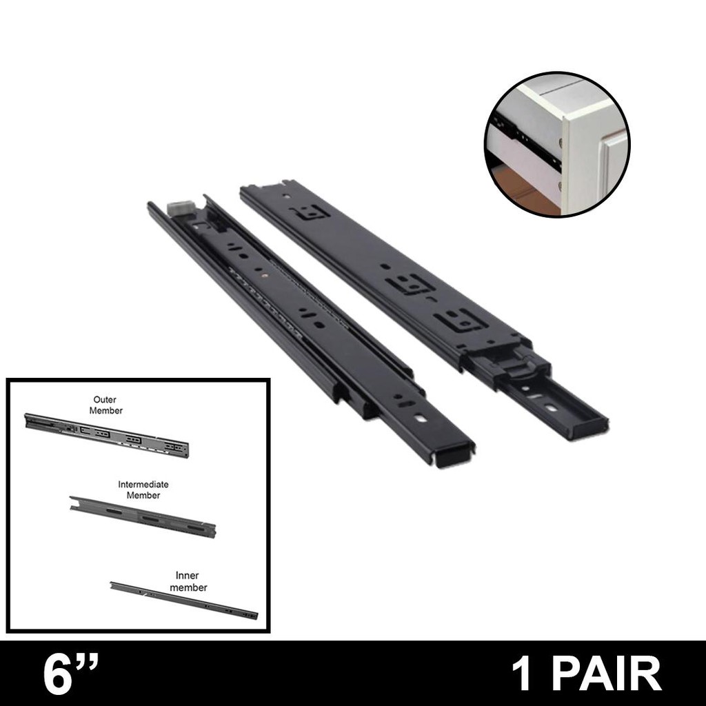 Drawer Guide 8 inches Mini with Slide 3 Fold Ball Bearing Special (1 ...
