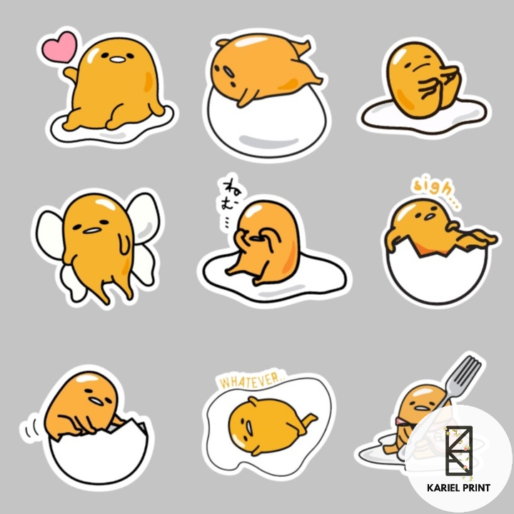 35pcs Gude tama Laminated Stickers [35pcs/1.8 inches Water proof ...