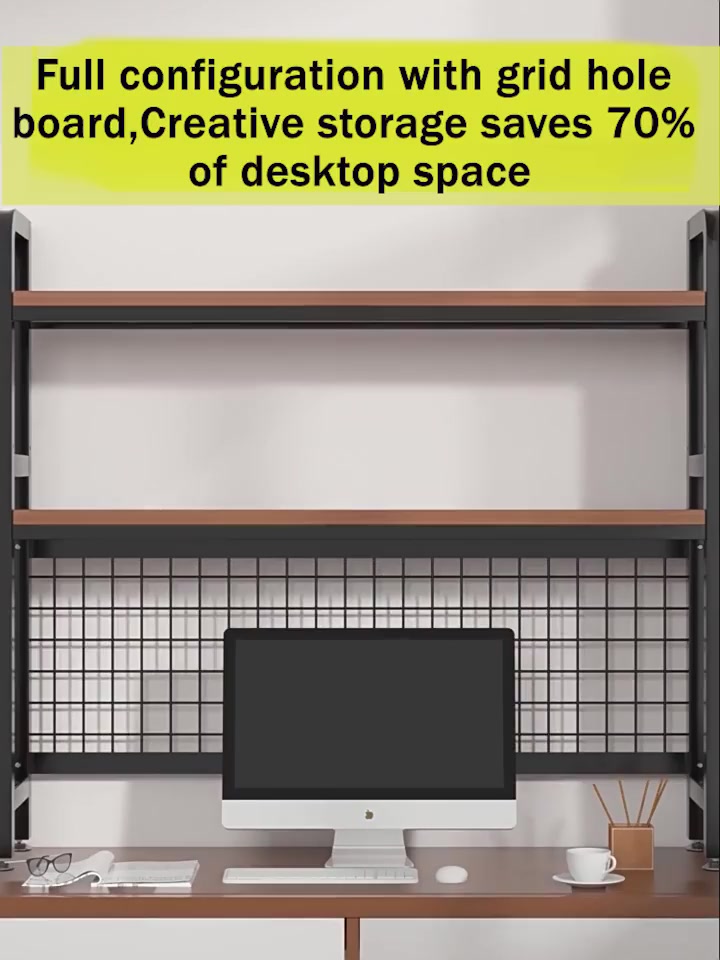 Desktop Organizer Tabletop Rack Bookshelf Bookcase Computer Desk ...