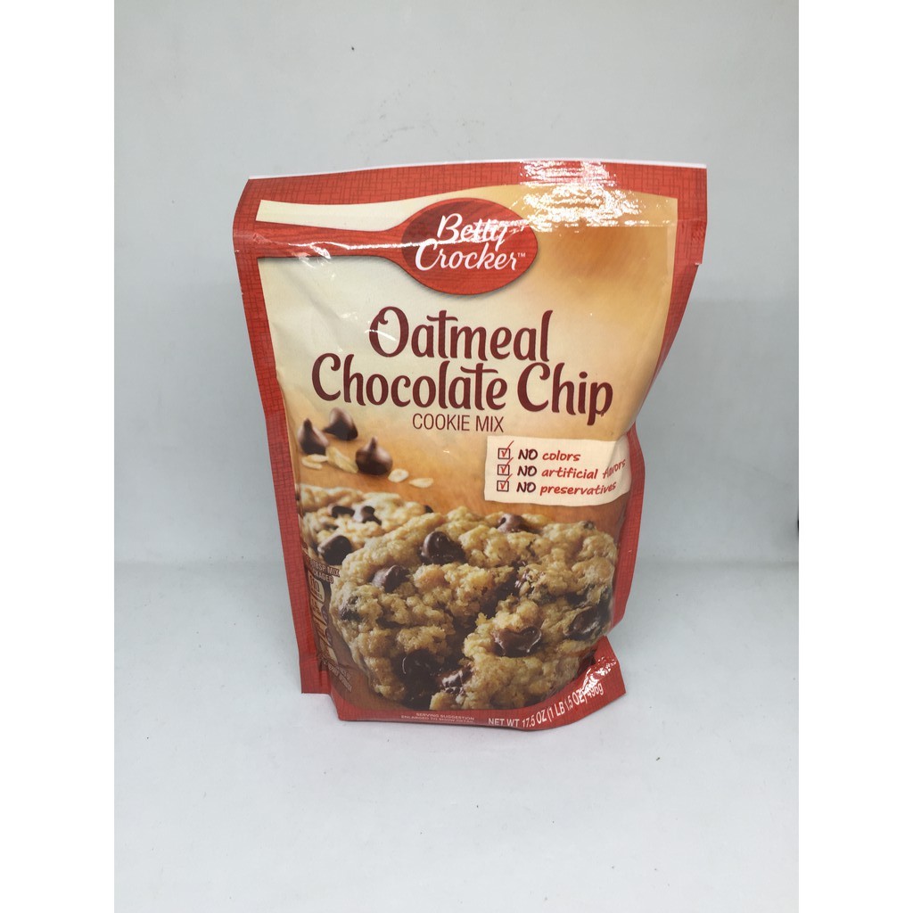 Betty Crocker Oatmeal Chocolate Chip Cookie Mix 496g 1lb Shopee Philippines