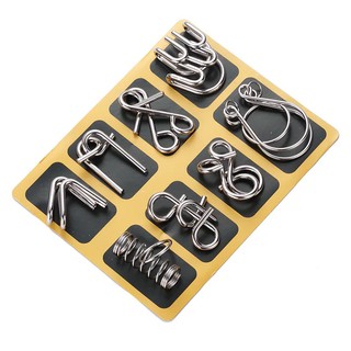Metal Montessori Puzzle Wire IQ Mind Brain Teaser Puzzles for Children  Adults Anti-Stress Reliever T