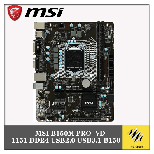 original motherboard for MSI H110M B150M PROVD / VH PLUS LGA 1151 DDR4