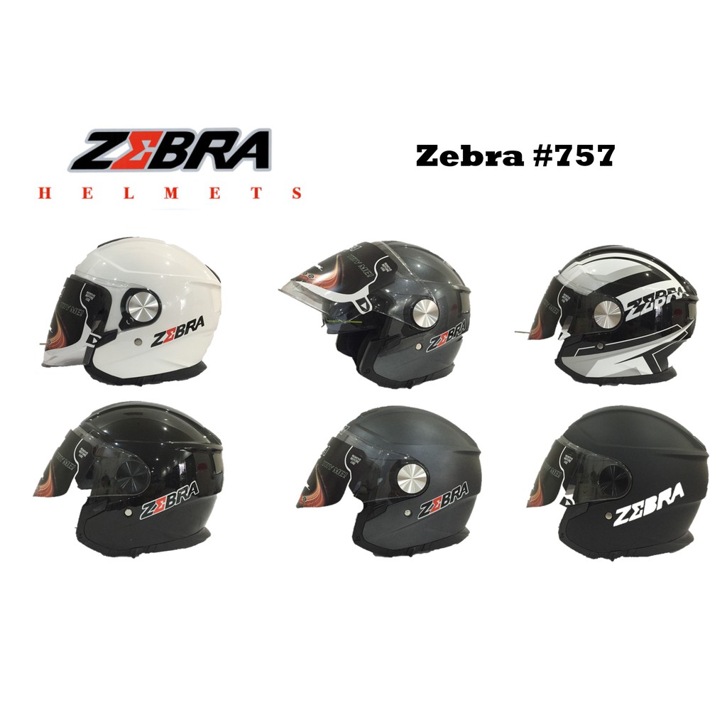 Zebra helmet store half face price