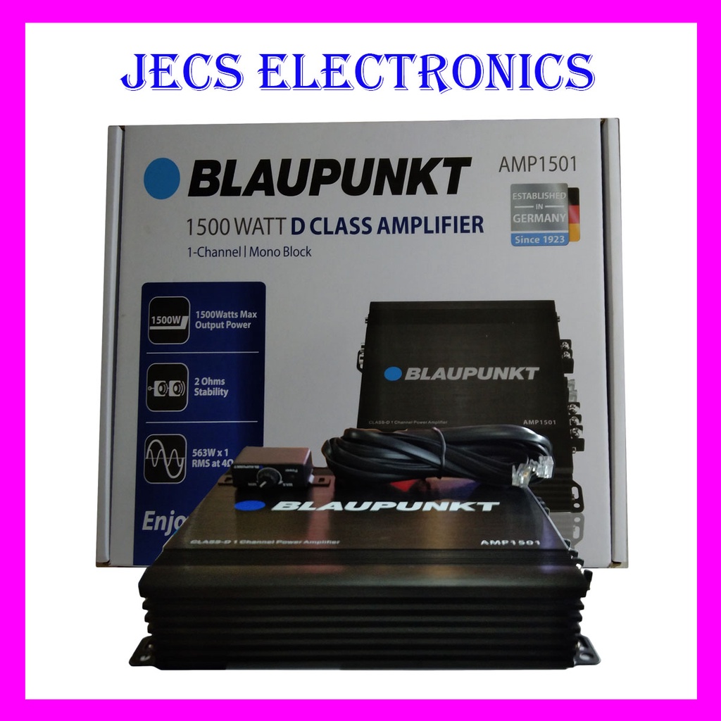 thumbnail image 2 of Blaupunkt AMP1500M Monoblock Amplifier - 1500 Watt Max, 2 Ohm Stable 2 of 11
