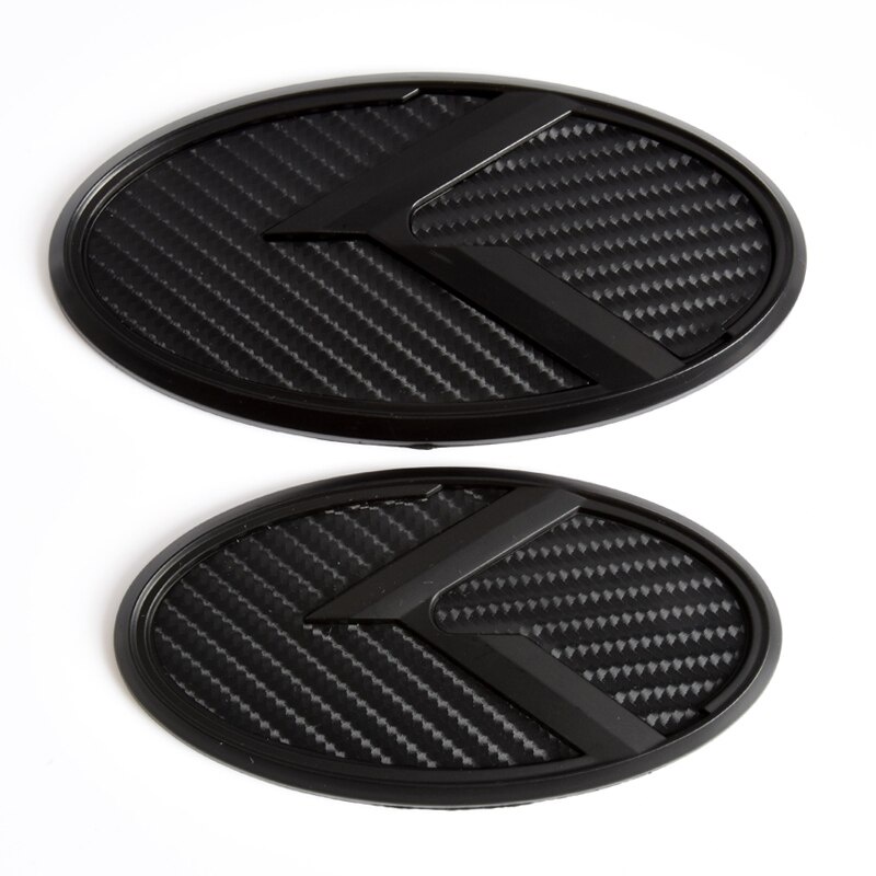 thumbnail image 2 of 2x Gloss Black KN Badge Sticker - 17x4cm, For K5, K7, K8, KX - Hood, Trunk, Emblem 2 of 5