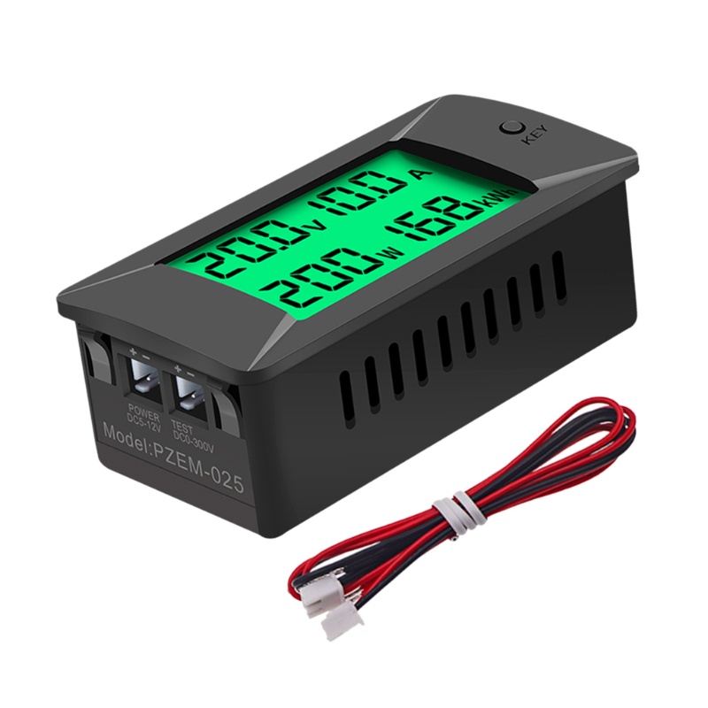 DC 300V 10A-500A Dual LED Digital Volt Amp Meter – Red/Blue Display, 0.28" Screen