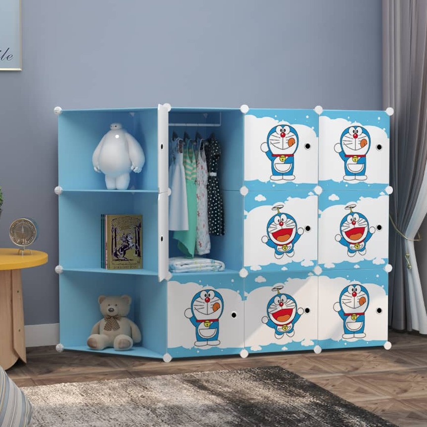 New Doraemon 9 cube Corner DIY Multipurpose Wardrobe Clothes