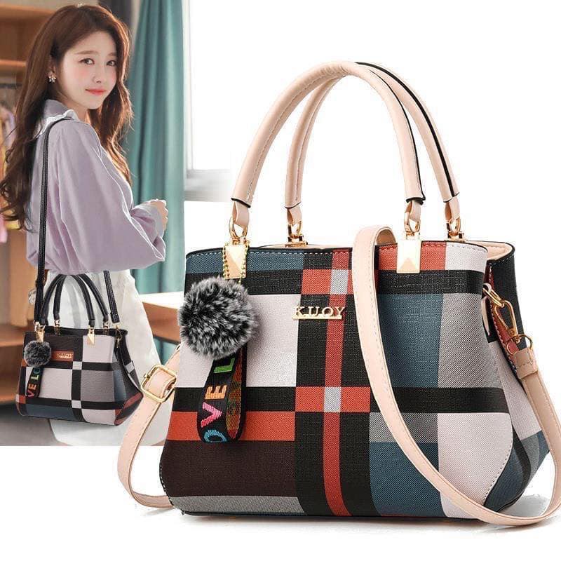 Korean fashion leather sling bags for women and shoulder bags for woman ...