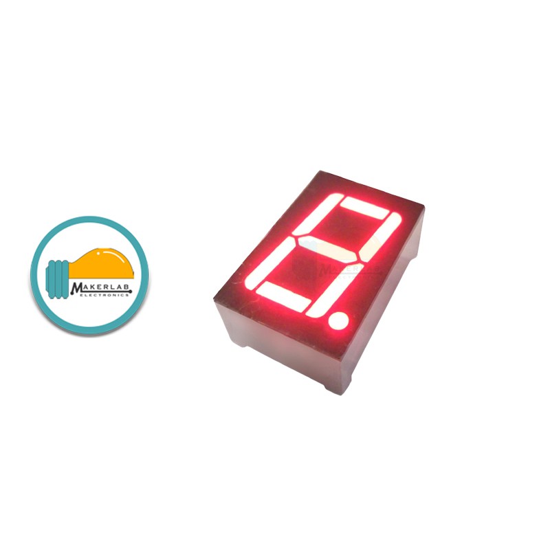 Common Cathode 0.56 Inch Red 1 Digit 7 Segment LED Display 10Pin ...