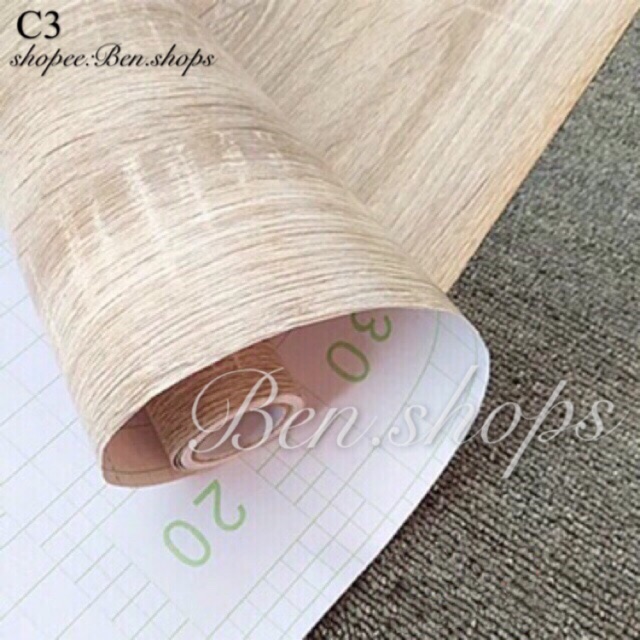 Table Wood grain pvc waterproof wallpaper Self Adhesion 10M | Shopee ...