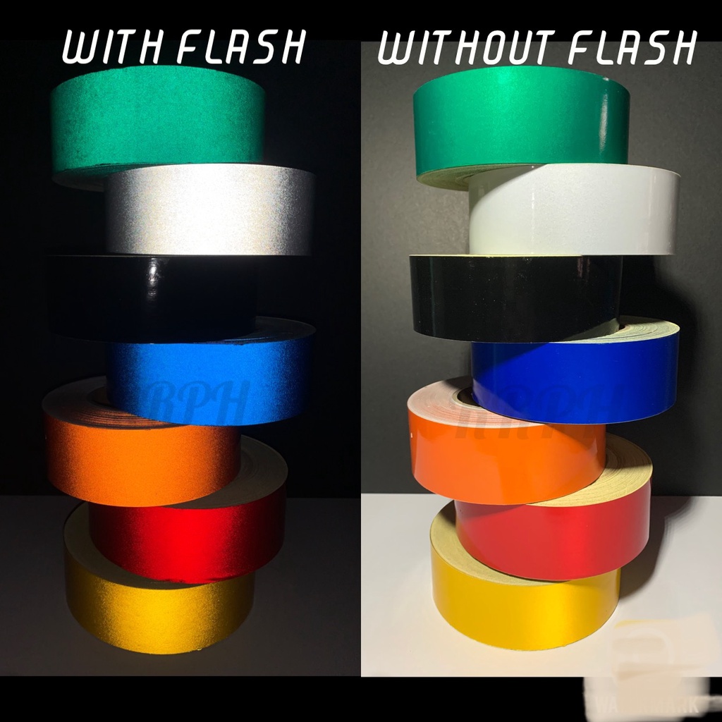 Reflectorized Sticker (1, 2 inches x 150' ft) Waterproof/Sunproof Self