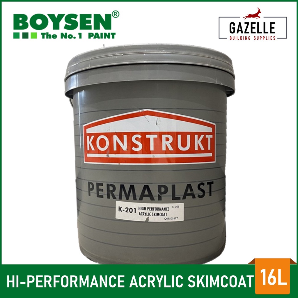 Boysen Konstrukt Permaplas K201 HighPerformance Acrylic Skimcoat Skim