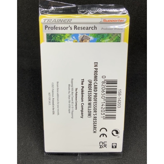 Pokemon TCG GO Professor's Research Willow Trainer Promo Card SWSH178 - Sealed NM
