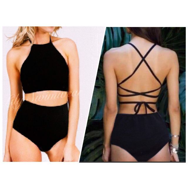 Halter two piece swimsuit on sale