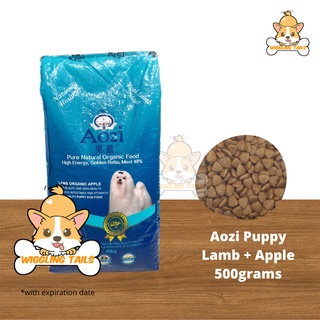 Aozi Organic Puppy Food Lamb and Apple Flavor 500grams 1kg dog