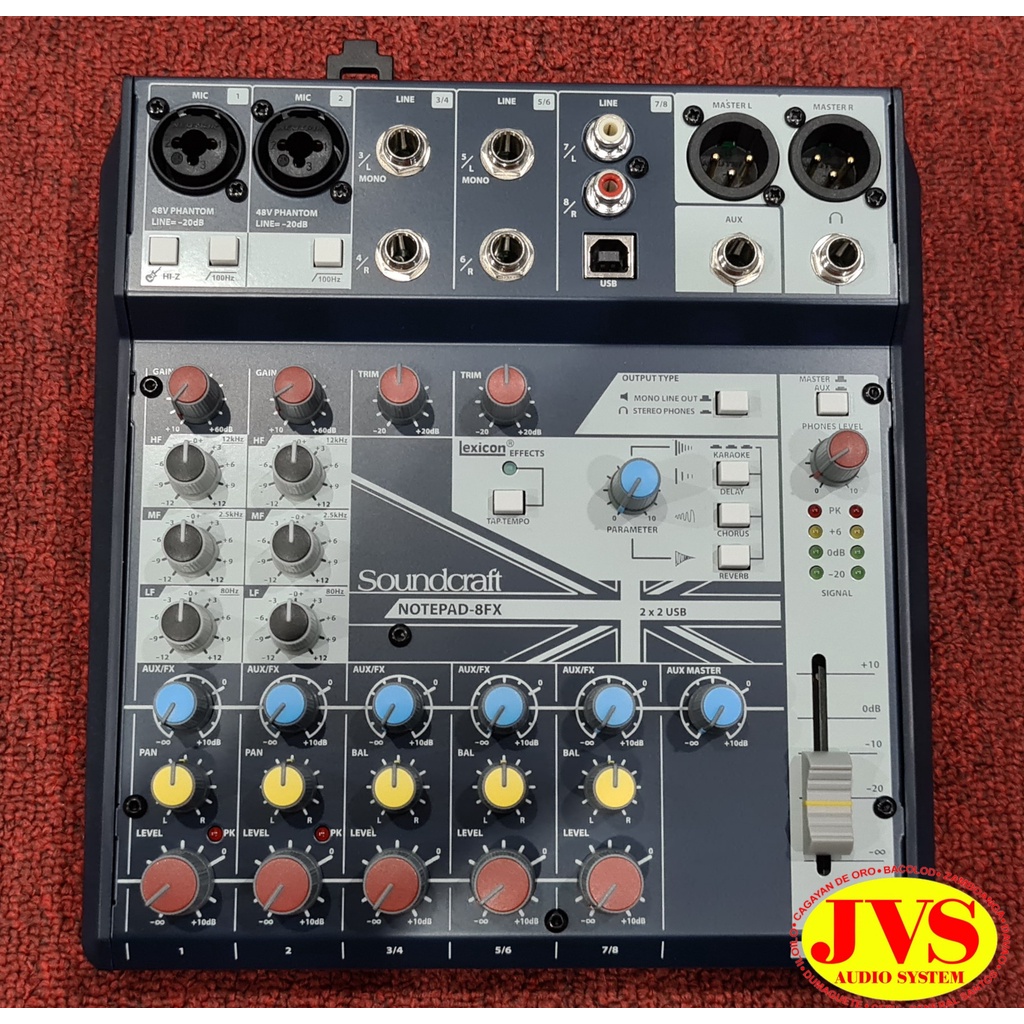 Soundcraft　8FX　Shopee　Notepad　with　Mixer　USB　Philippines