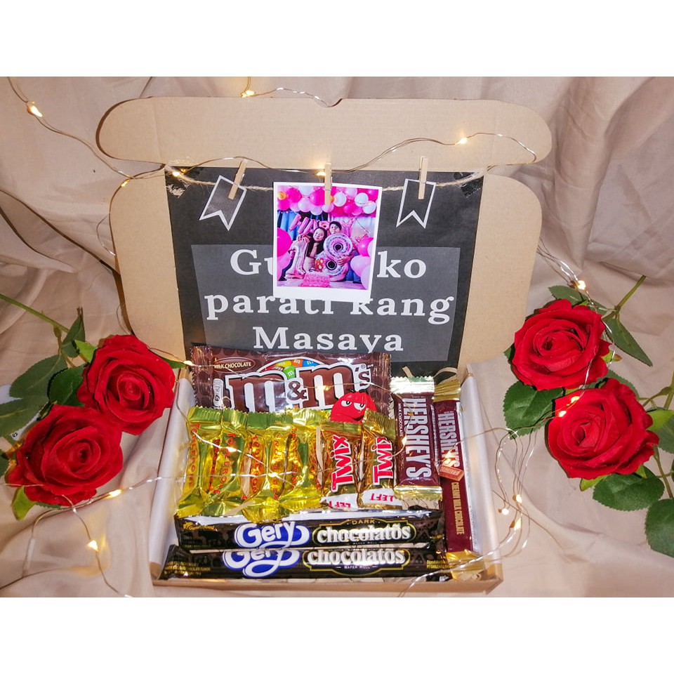 Valentines assorted Chocolate Gift Box Package 1 with dedication ...