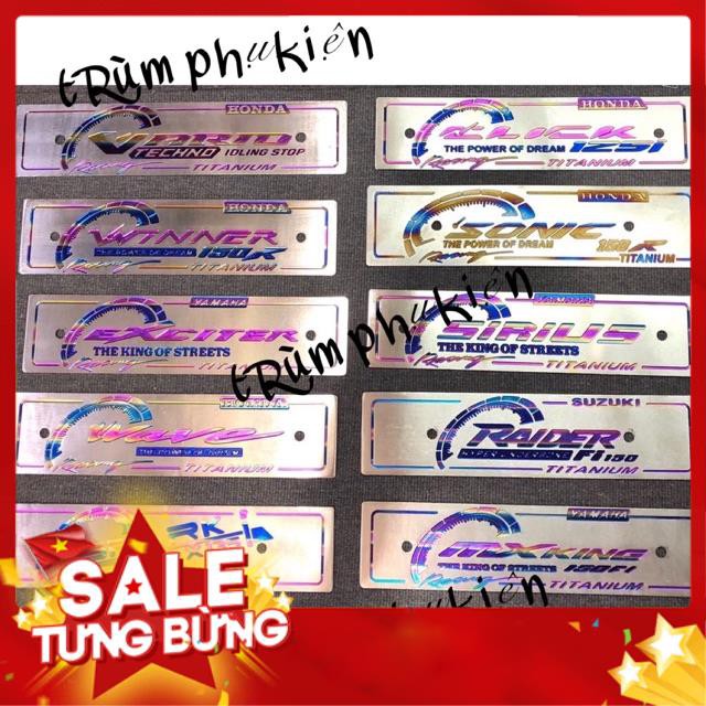 Titanium Name Plate Of All Kinds Of Vehicles With Screws Shopee