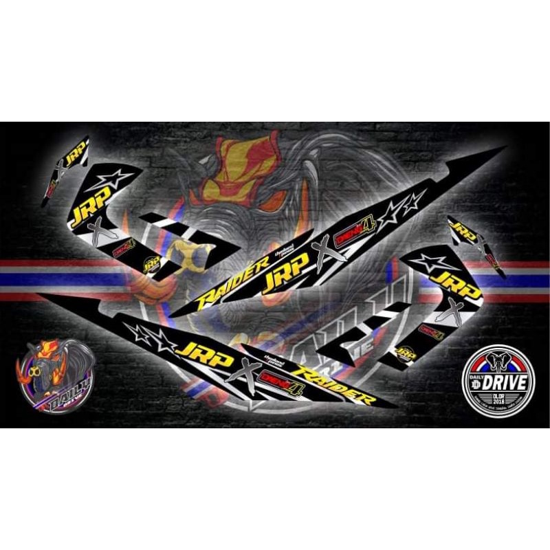 SUZUKI RAIDER 150 NEWBREED JRP X DAENG DECAL DESIGN | Shopee Philippines