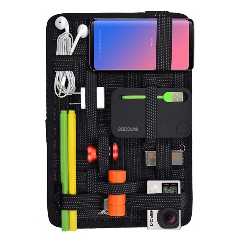 Travel Carrying Elastic Organizer Plate Electronics Accessories ...