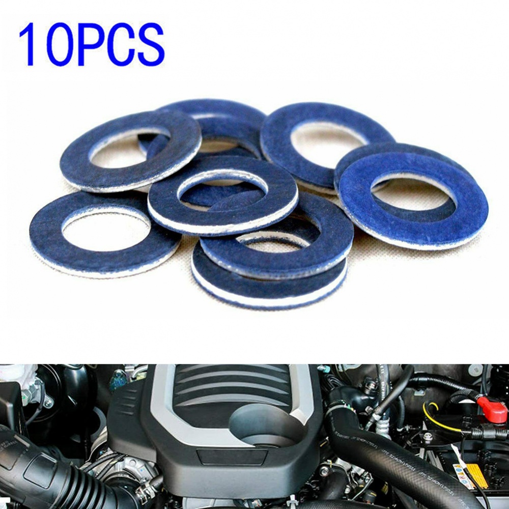 Oil Drain Plug Gasket 10Pcs Set 9043012031 Blue For 19852016 Toyota