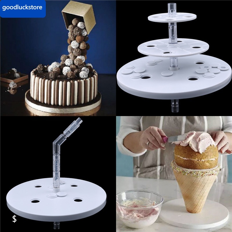 Round Cake Stand Cake Pouring Kit Cake Support Structure Frame | Shopee ...