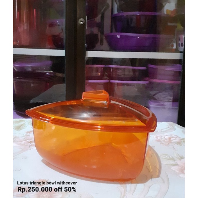 Lotus Triangle Bowl Tupperware | Shopee Philippines