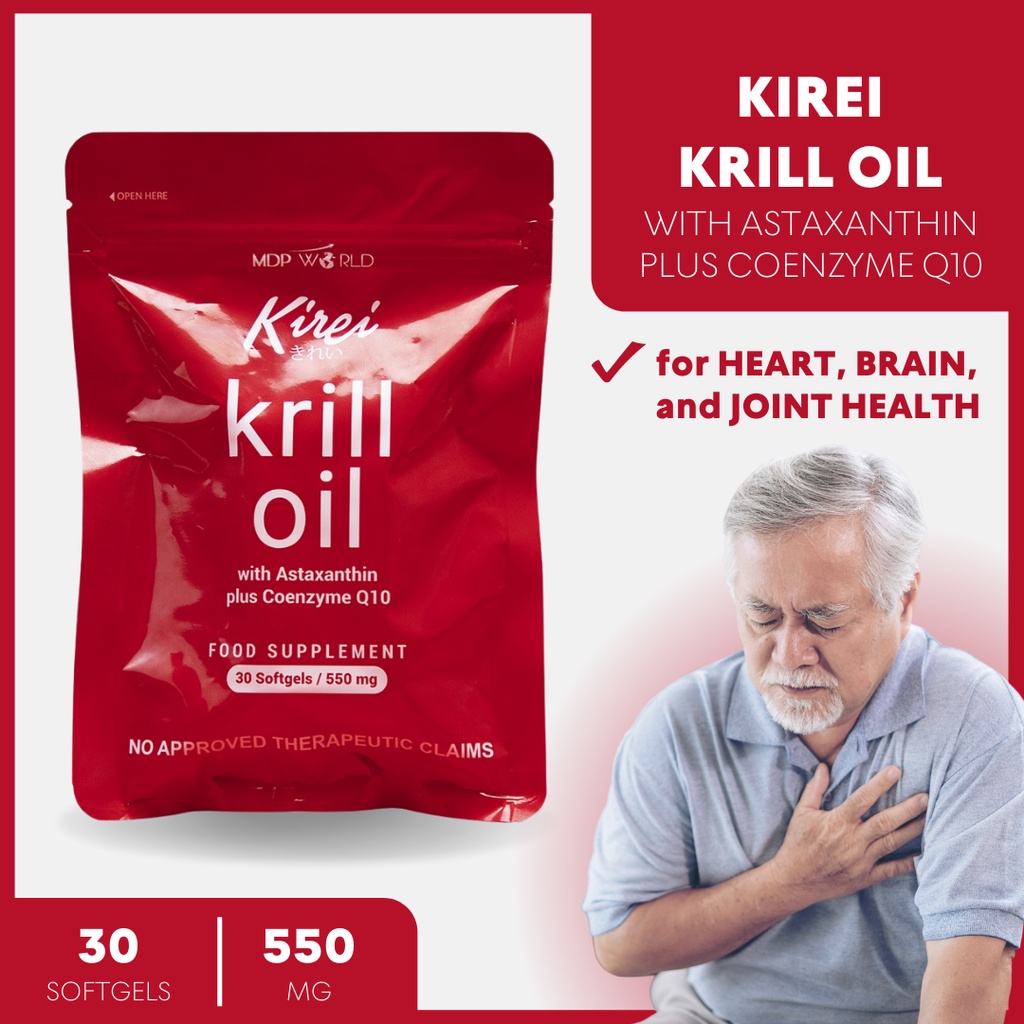 Original Kirei Krill Oil with Astaxanthin plus Coenzyme Q10 (550mg x 30