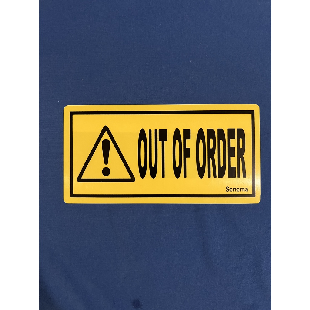 A Mart High Impact Plastic Signage 4x8 Inches Out Of Order Signages