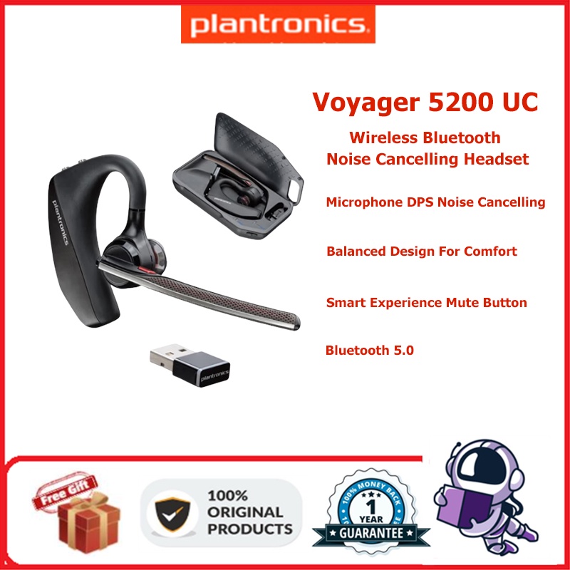 POLY Plantronics VOYAGER-5200-UC (206110-01) Advanced NC Bluetooth Headsets System