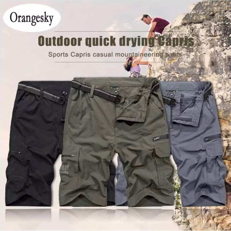 Men Quick Dry Hiking Shorts Outdoor Trekking Fishing Sports W belt WY YW Shopee Philippines