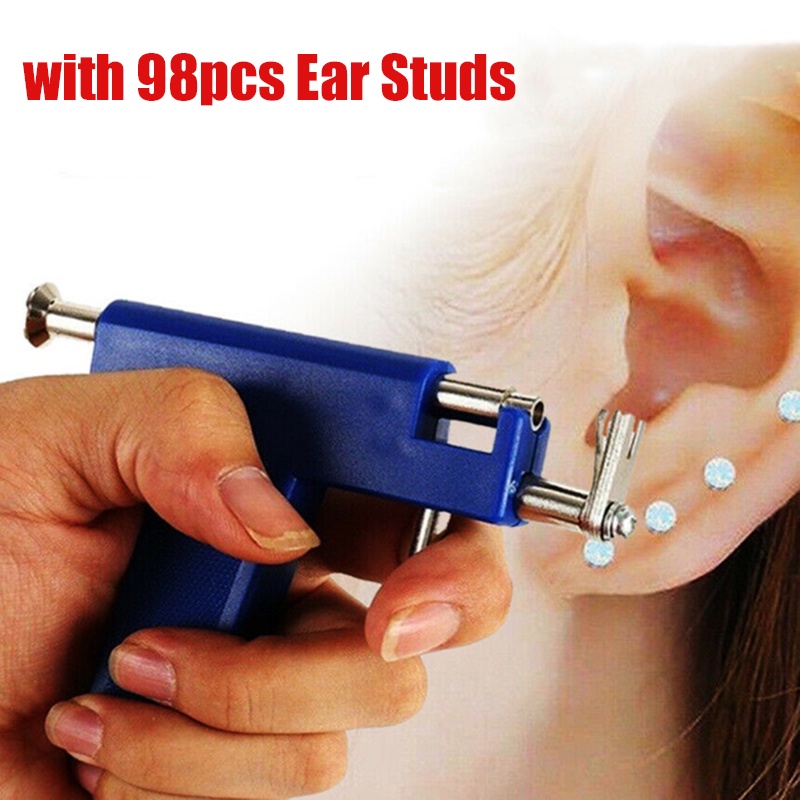 Professional Ear Piercing Gun Tool Set Steel Ear Nose Navel Body ...