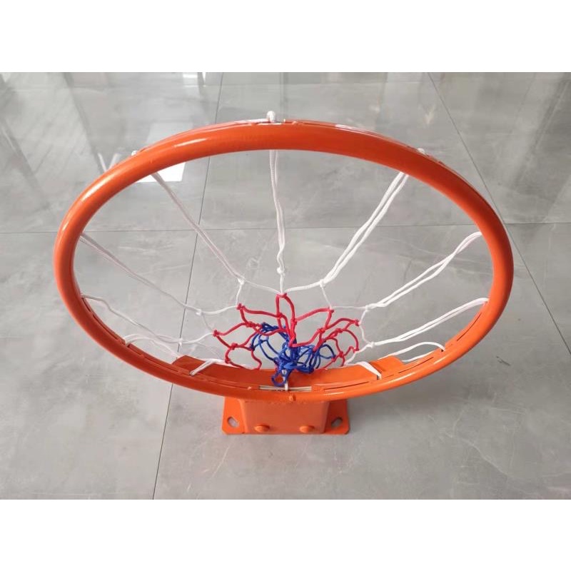 Imported Standard Size Heavy Duty Snapback Basketball Hoop Ring with Nylon Net with Bolts and