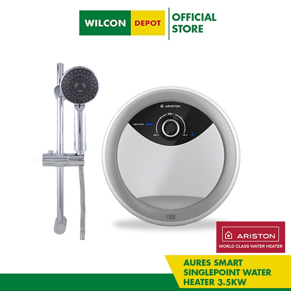 ARISTON Aures RMC35EBS Smart Single Point Water Heater 3.5Kw by Wilcon Depot Shopee Philippines