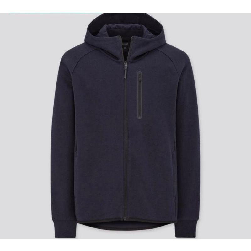 Uniqlo dry stretch sweat full zip hoodie jacket