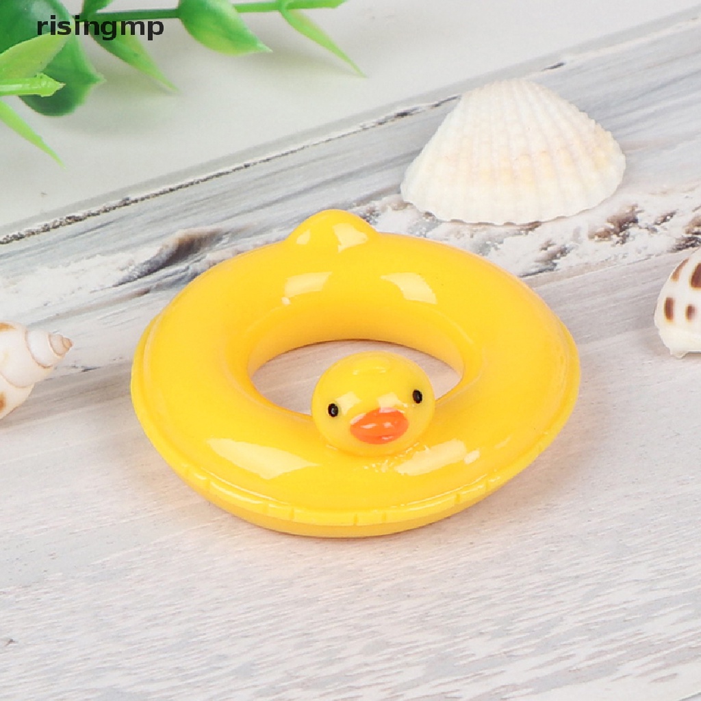 [risingmp] 16 112 Dollhouse miniature yellow duck life swim ring for