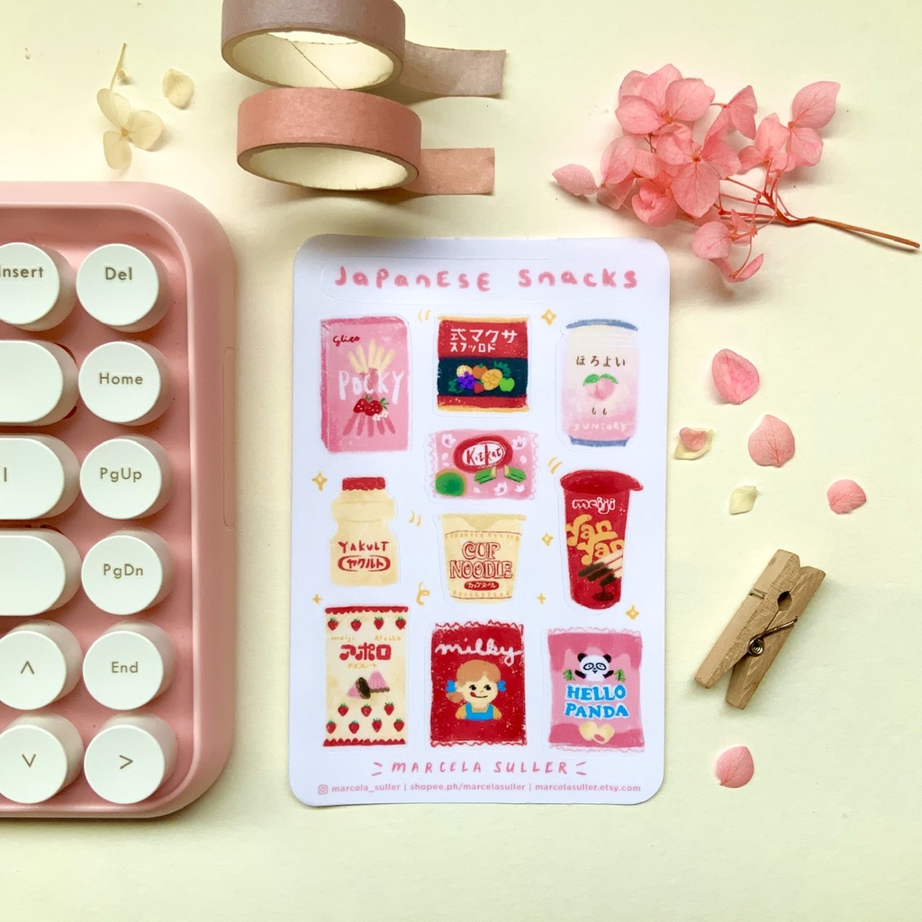 Japanese Snacks journal planner scrapbook stickers - Peko stickers ...
